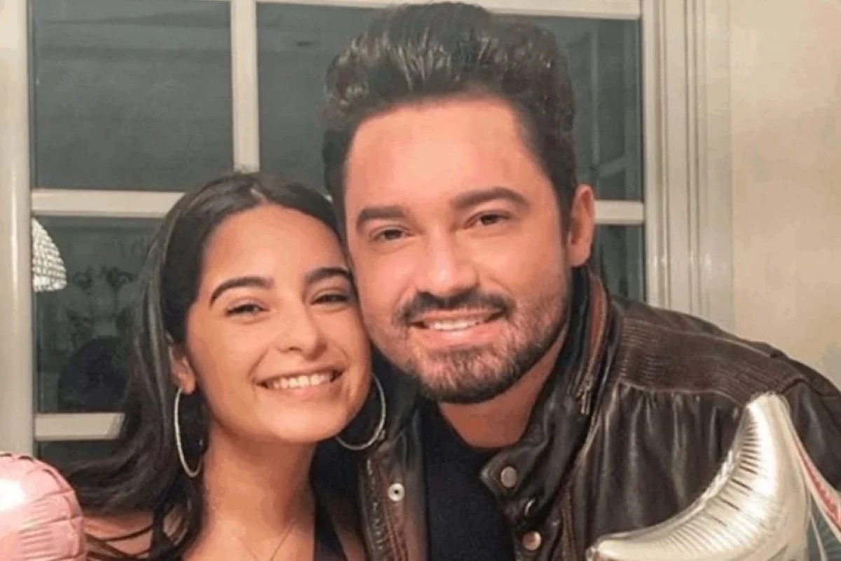 O cantor sertanejo Fernando Zor ao lado filha (Foto: Reprodução)