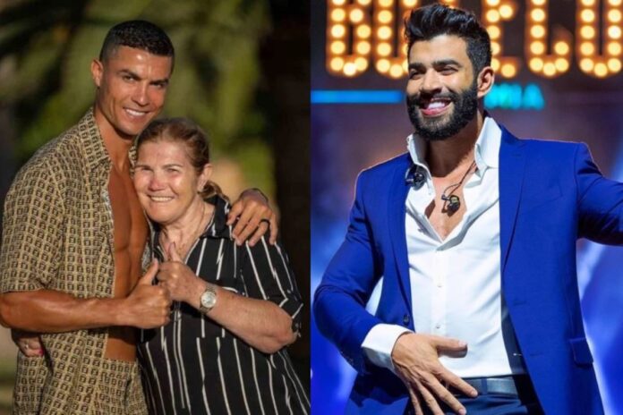 Mãe de Cristiano Ronaldo faz convite para Gusttavo Lima (Foto: Reprodução)