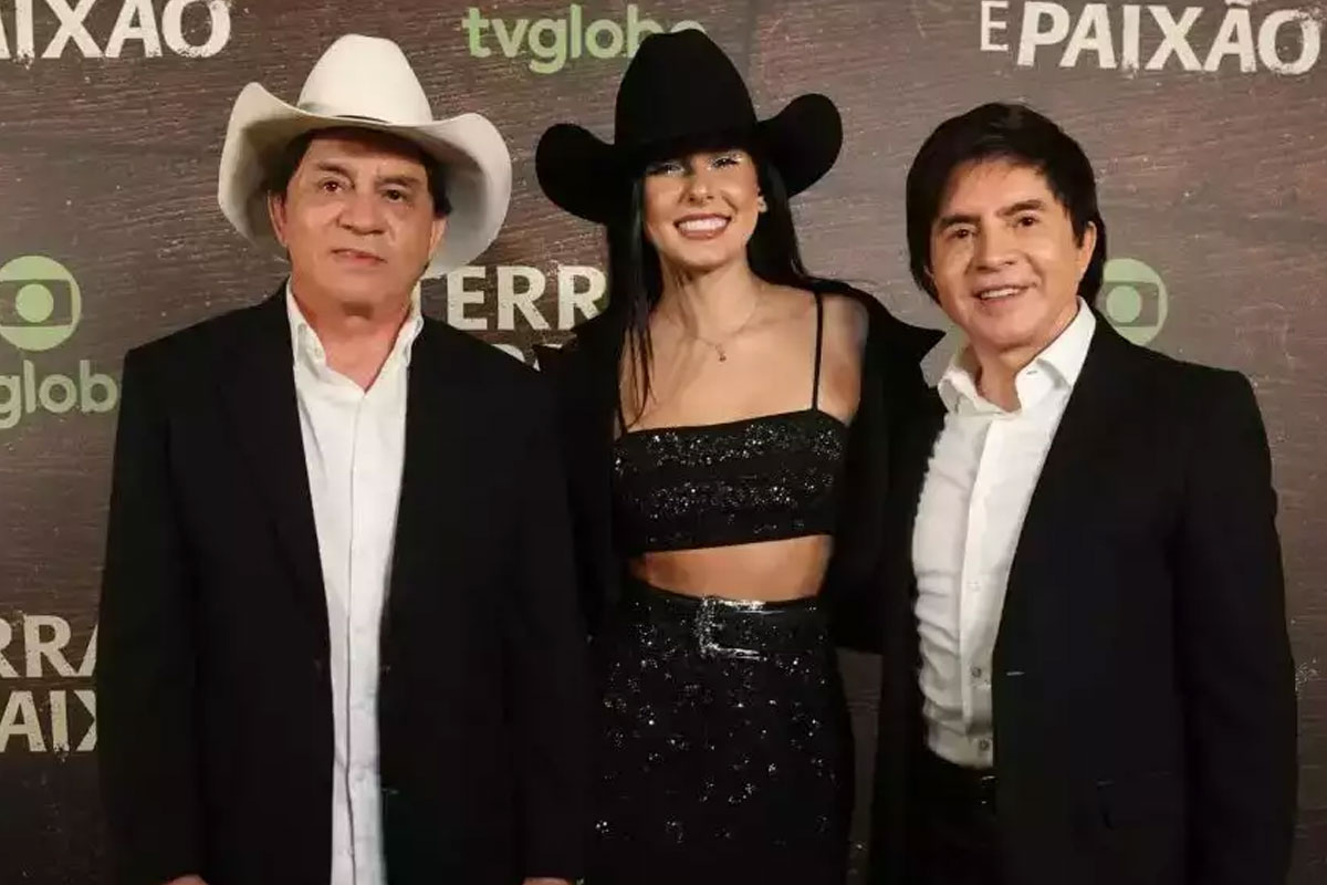 Ana Castela e Chitãozinho e Xororó cantam tema de abertura de "Terra e Paixão"(Foto: Divulgação)