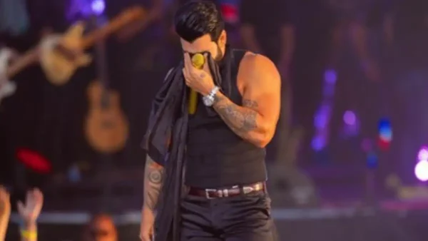 Gusttavo Lima implora por ajuda após ter mansão invadida (Foto: Reprodução YouTube)